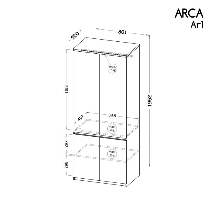 Arca "AR1" szekrény - D