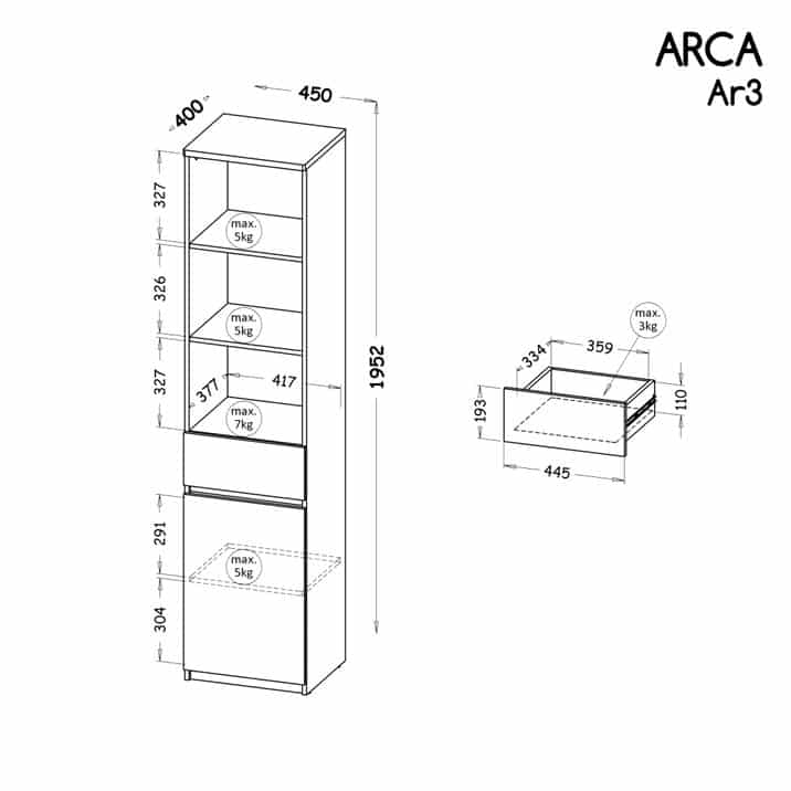 Arca "AR3" szekrény - D