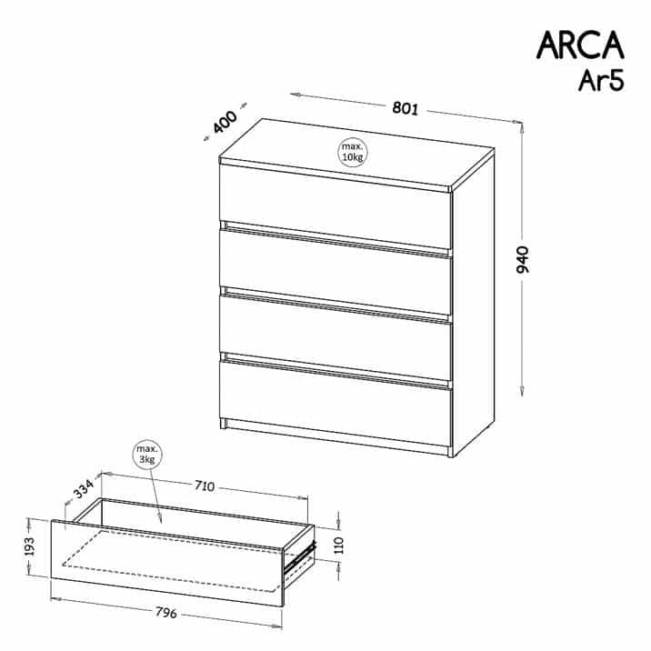 Arca "AR5" komód - D