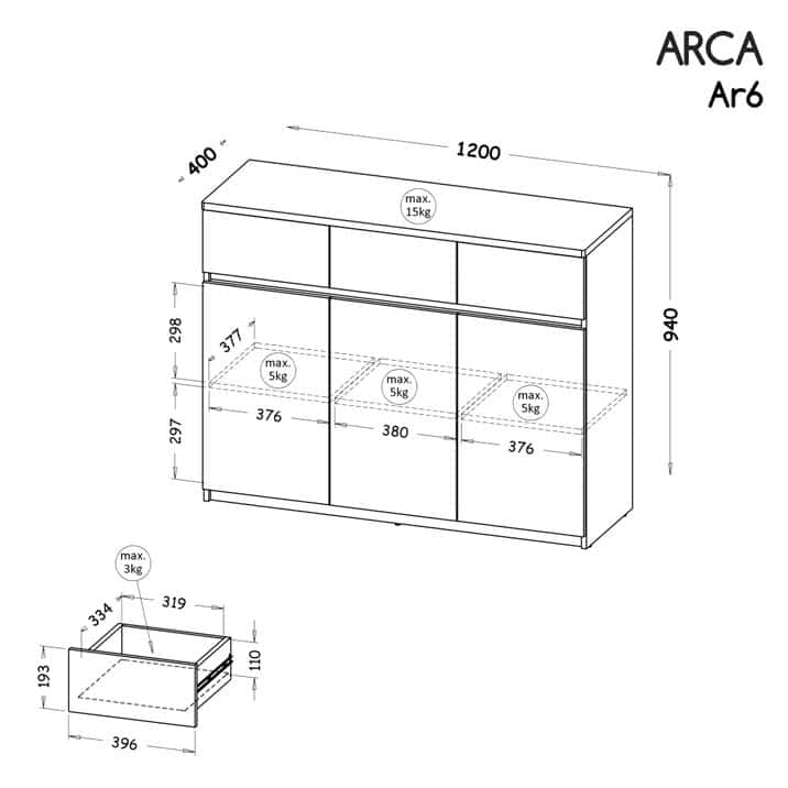 Arca "AR6" komód - D