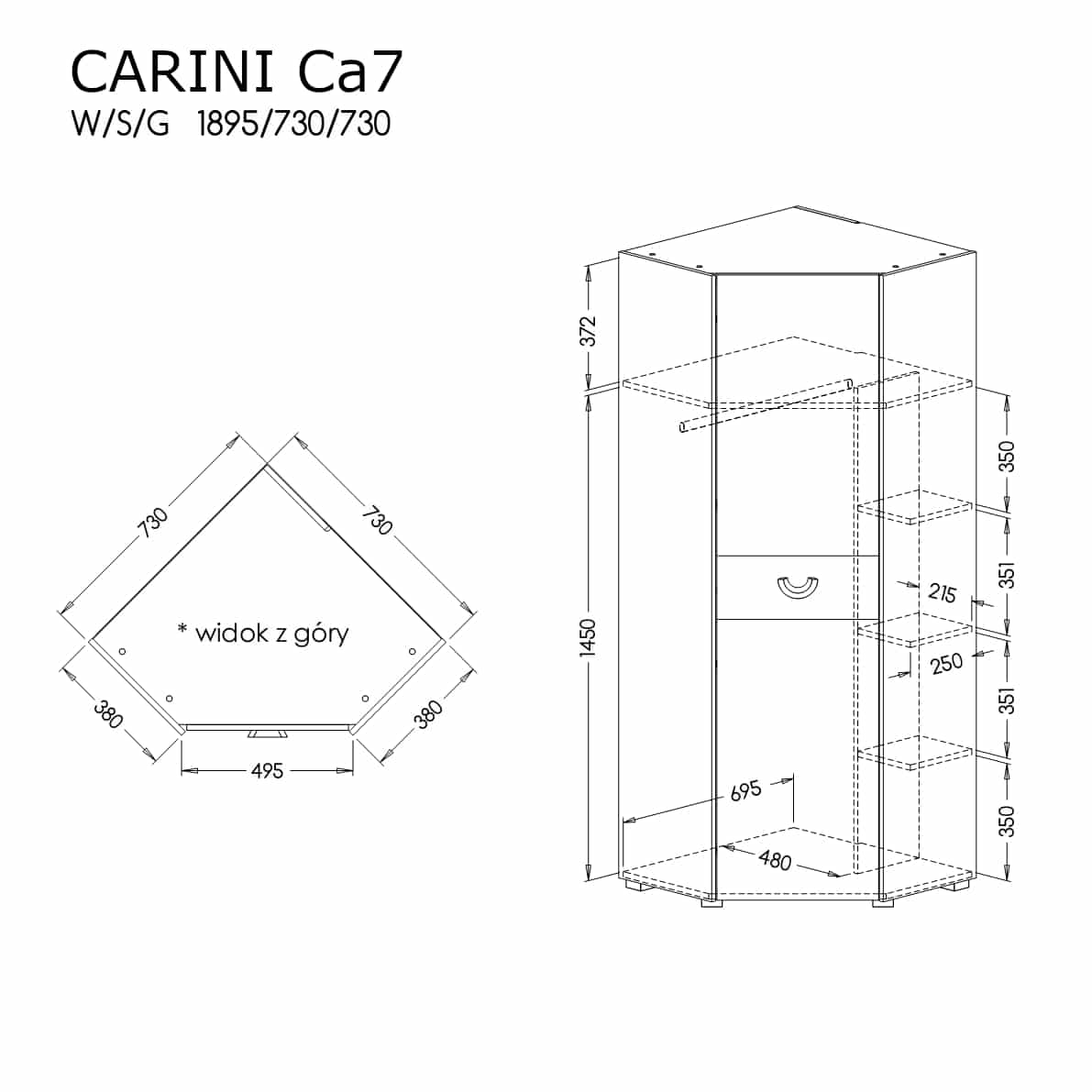 Carini "CA7" Szekrény - D