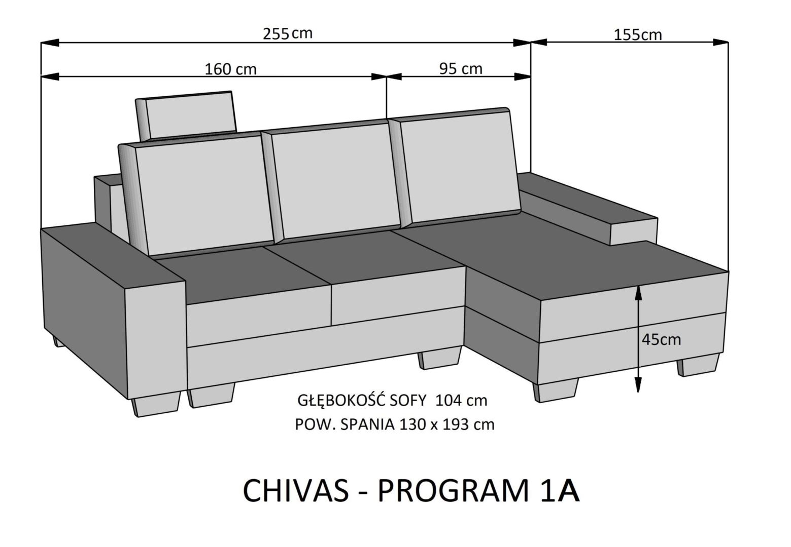 Chivas 1 sarokkanapé - B