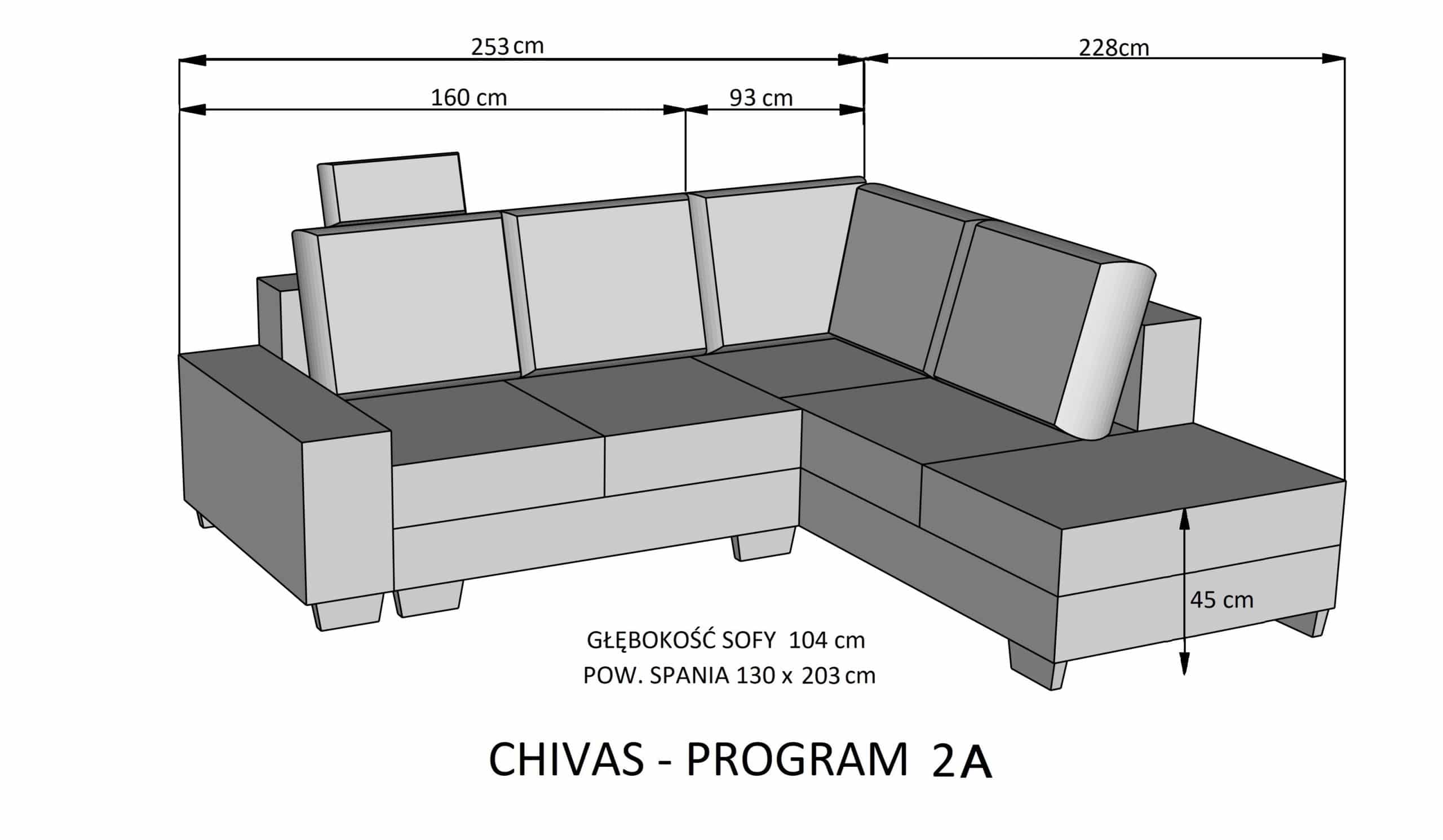 Chivas 2 sarokkanapé - B