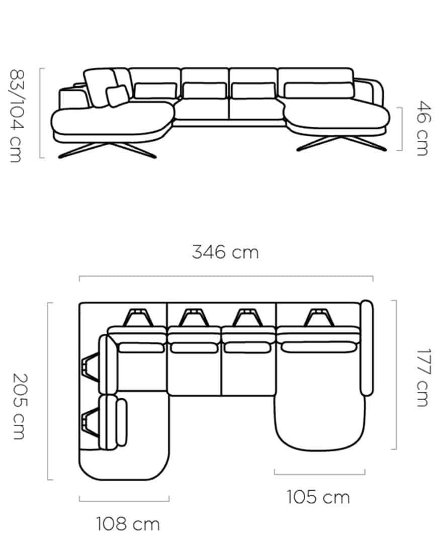 Grand XL U-form - W