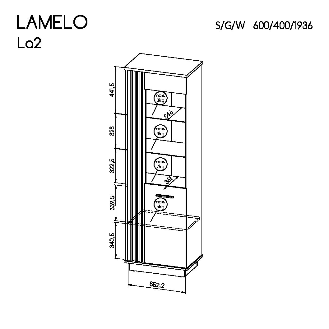 Lamelo "LA2" Szekrény - D