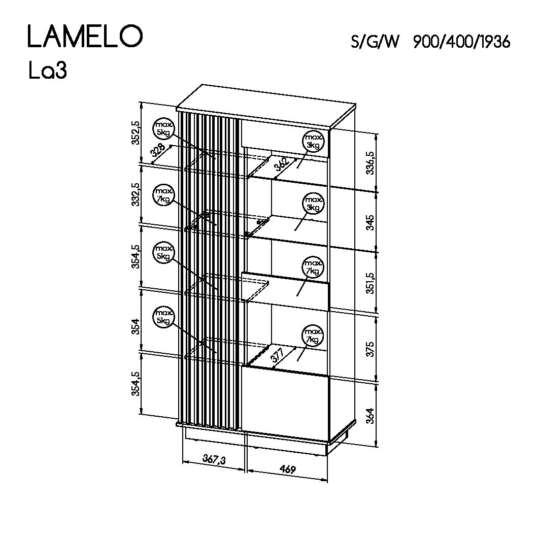 Lamelo "LA3" Szekrény - D
