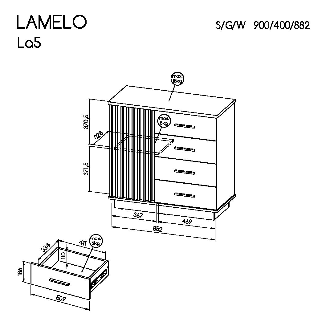 Lamelo "LA5" Komód - D