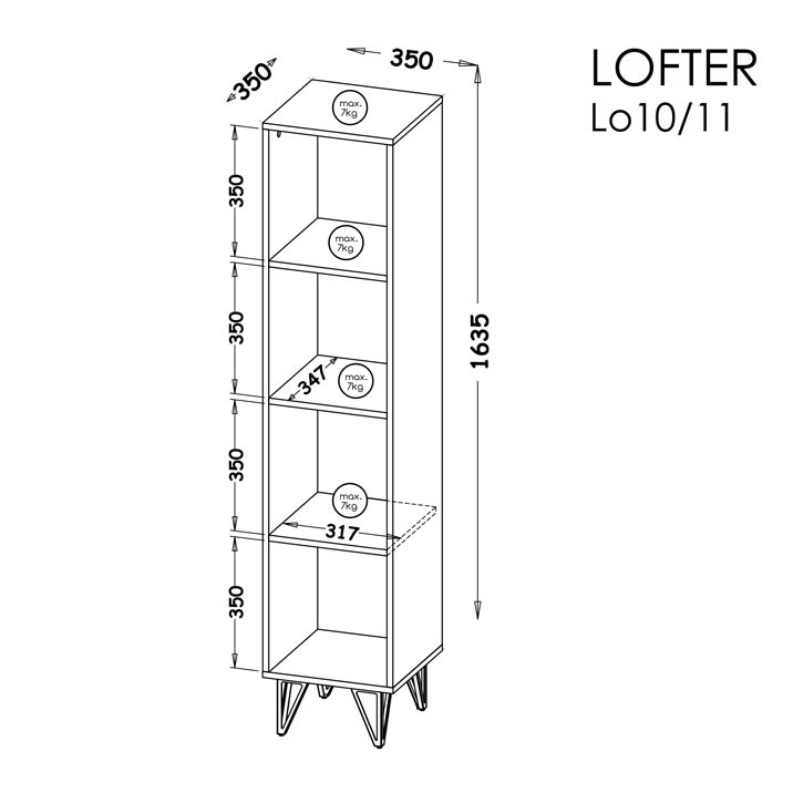Lofter LO1 szekrény - D
