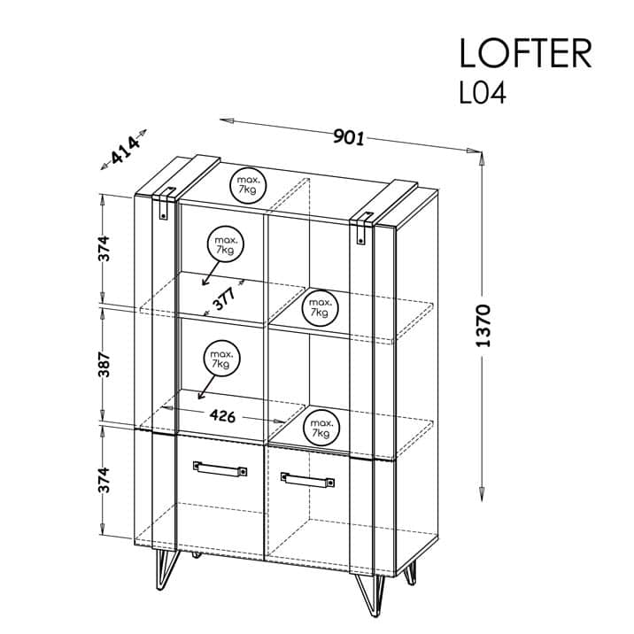 Lofter LO4 szekrény - D