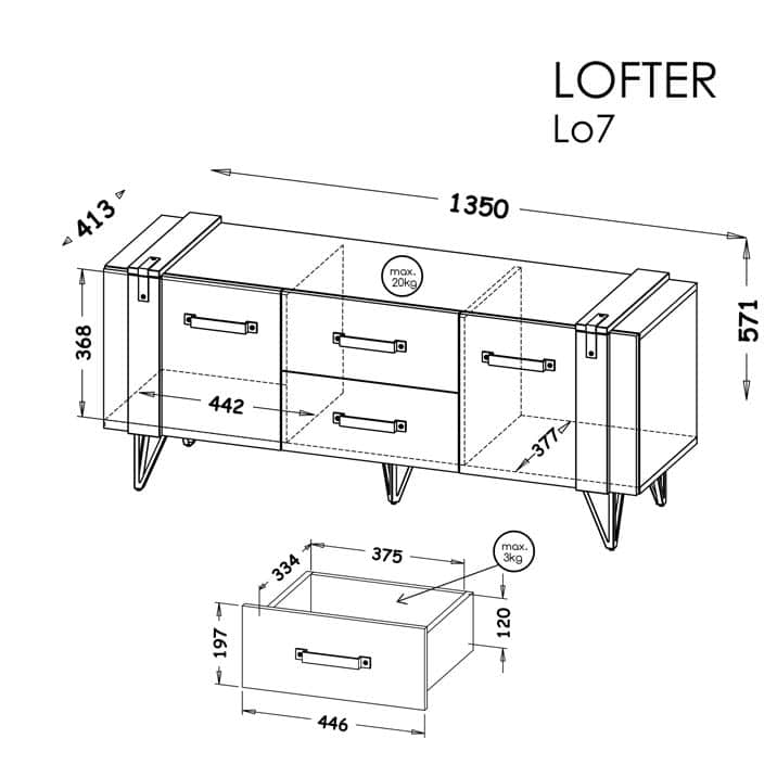 Lofter LO7 tv állvány - D
