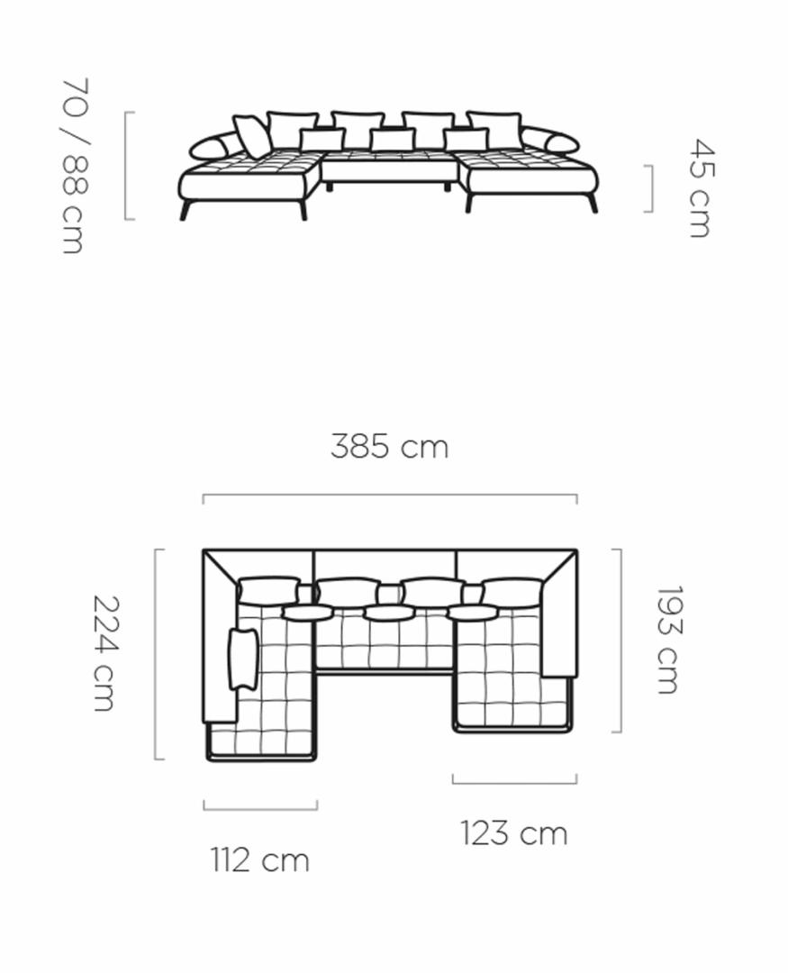 Salona XL U-form - W